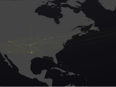 Map of CELL client users